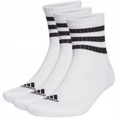 Skarpetki męskie - Skarpety adidas 3-Stripes Cushioned Sportswear Mid-Cut Socks 3P białe HT345 - miniaturka - grafika 1