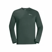 Koszulki sportowe męskie - Męska koszulka termoaktywna Jack Wolfskin SKY THERMAL L/S M black olive/black olive - M - miniaturka - grafika 1
