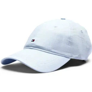 Tommy Hilfiger Lniana bejsbolówka - Czapki damskie - miniaturka - grafika 1