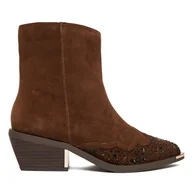 Botki damskie - Kowbojki Alma En Pena I250902 Brązowy - miniaturka - grafika 1