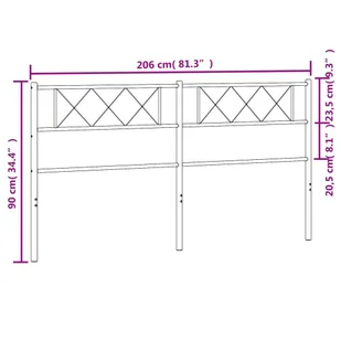 Metalowe wezgłowie, białe, 200 cm Lumarko! - Inne meble do sypialni - miniaturka - grafika 8