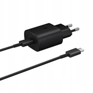 Ładowarki do telefonów - Ładowarka Samsung 25W EP-TA800EBE + Kabel USB-C EP-DA705BBE Czarna - miniaturka - grafika 1