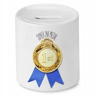 Skarbonki - SKARBONKA DLA SYNA SYNEK NA MEDAL PREZENT z Nadrukiem ze Zdjęciem - miniaturka - grafika 1