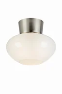 Lampy sufitowe - MALAGA Sufitowa 1L Biała/Nikiel Satynowy - miniaturka - grafika 1