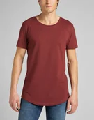 Koszulki męskie - LEE SHAPED TEE MĘSKI T-SHIRT KOSZULKA FIRED BRICK L62JEPTM 112140416 - Lee - miniaturka - grafika 1