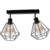 Lampy sufitowe - KET Loftowa LAMPA sufitowa  regulowana OPRAWA metalowa czarny KET780 - miniaturka - grafika 1