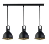 Lampy sufitowe - Sigma Stylowa lampa wisząca biura i domu MARS zwis prosty 3 Czarny złoty 32262 - miniaturka - grafika 1