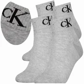 Skarpetki damskie - Calvin Klein Skarpetki Stopki 2 Pary 35-38 Szary Ck - miniaturka - grafika 1