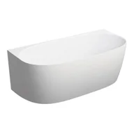 Wanny - Wanna wolnostojąca Omnires Valencia M+ 158x77 cm owalna kompozyt biały mat VALENCIASWPBM - miniaturka - grafika 1