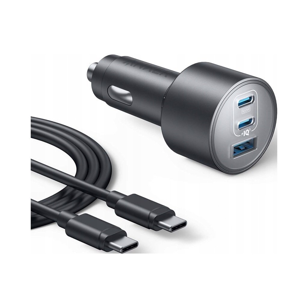 Ładowarka samochodowa Anker 167,5 W 3 porty USB-C/USB-A z kablem 1 m B2737