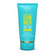 Balsamy i kremy do opalania - APIS APIS Hello Summer Wodoodporna emulsja do opalania z masłem kakaowym SPF 30, 200ml - miniaturka - grafika 1