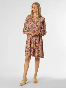 JOOP! - Sukienka damska, beżowy|wielokolorowy|wyrazisty róż - Sukienki - miniaturka - grafika 1