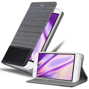 Cadorabo Etui do ZTE Blade A612 w kolorze GREY BLACK Etui na telefon komórkowy z magnetycznym zamknięciem, funkcją podstawki i miejscem na kartę Etui Etui ochronne Etui z klapką w stylu książki - Etui i futerały do telefonów - miniaturka - grafika 1