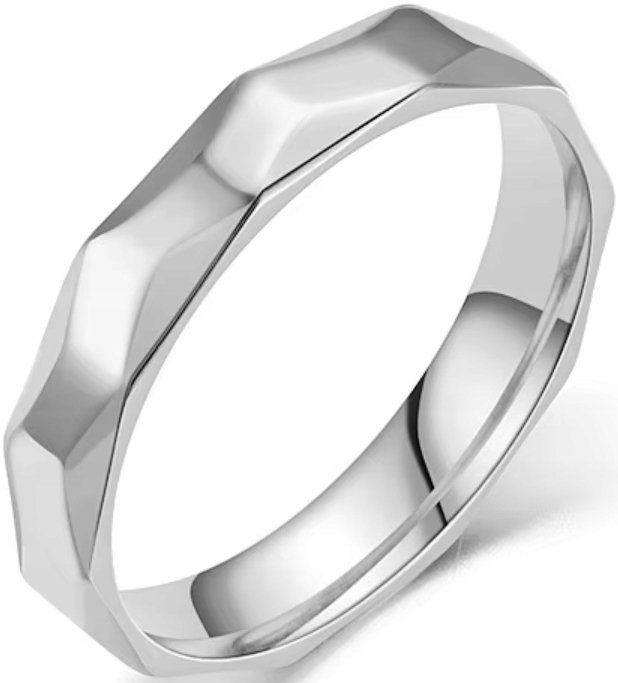 Minimalistyczna Srebrna Obrączka Nowoczesny Design Pierścionek Elegancki