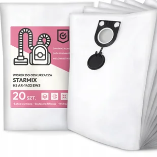 20x Worek do Odkurzacza Starmix Hs AR-1432 Ews Syntetyczny Pojemny Mocny G9 - Worki do odkurzaczy - miniaturka - grafika 1