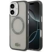 Etui i futerały do telefonów - Etui LACOSTE Shockproof Transparent Frosted MagSafe do Apple iPhone 17 Szary - miniaturka - grafika 1