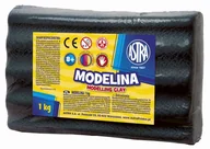 Masy plastyczne - Astra Modelina 1kg czarna - miniaturka - grafika 1
