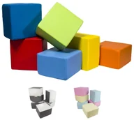 Klocki - Komplet 6 Dużych Klocków Piankowych Do Zabawy,Żłobków,Przedszkoli Komplet 6 Dużych Klocków Piankowych Do Zabawy,Żłobków,Przedszkoli (Kolor: Mix1) - miniaturka - grafika 1
