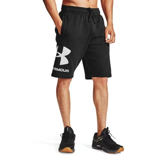 Męskie Spodenki UNDER ARMOUR UA RIVAL FLC BIG LOGO SHORTS 1357118-001 – Czarny - Spodenki męskie - miniaturka - grafika 1