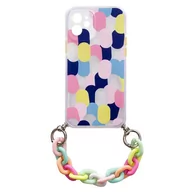 Etui i futerały do telefonów - Color Chain Case żelowe elastyczne etui z łańcuchem łańcuszkiem zawieszką do iPhone 8 Plus / iPhone 7 Plus wielokolorowy - miniaturka - grafika 1