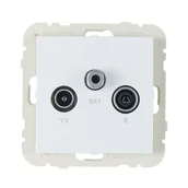 Gniazdka elektryczne - Efapel Gniazdo RTV i SAT końcowe LOGUS 90 Biały - miniaturka - grafika 1