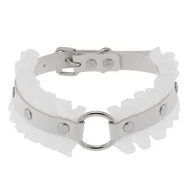 Naszyjniki - obroża/choker PUNK (white) - miniaturka - grafika 1