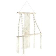 Półki do salonu - Półka Boho średnia macrama beżowa - miniaturka - grafika 1