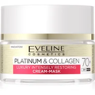 Maseczki do twarzy - Eveline Platinum & Collagen 70+, krem-maska do twarzy dzień/noc, 50 ml - miniaturka - grafika 1