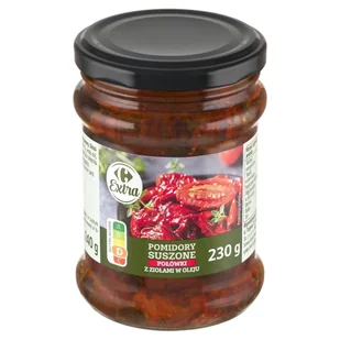 Carrefour Extra Pomidory suszone połówki z ziołami w oleju 230 g - Warzywa w marynacie - miniaturka - grafika 1