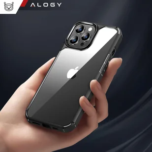 Etui Case do iPhone 14 Pro + zestaw 4 szkieł 5w1 pancerne 360 Alogy Hybrid 2x Szkło na ekran +2x obiektyw czarno-przezroczyste - Etui i futerały do telefonów - miniaturka - grafika 11