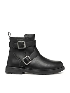 Geox Kozaki Jr Eclair J469QX 000BU C9999 S Czarny - Buty dla dziewczynek - miniaturka - grafika 1