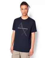 Koszulki męskie - Armani Exchange t-shirt męski 8nzt76, niebieski, S - miniaturka - grafika 1