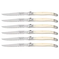 Noże - Nóż Laguiole do steków z stali nierdzewnej 6 sztuk w bloku drewnianym - miniaturka - grafika 1