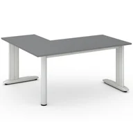 Stoły i stoliki do biura - B2B Partner Biurko Flexible L 1600 x 1400 mm, antracyt 468278 - miniaturka - grafika 1