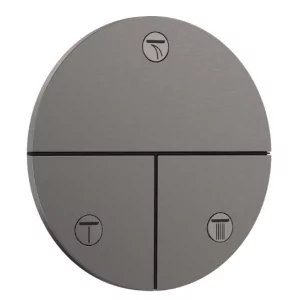 HANSGROHE 15558340 ShowerSelect Comfort S Zawór odcinający, podtynkowy do 3 odbiorników Czarny Chrom Szczotkowany - Baterie podtynkowe - miniaturka - grafika 1