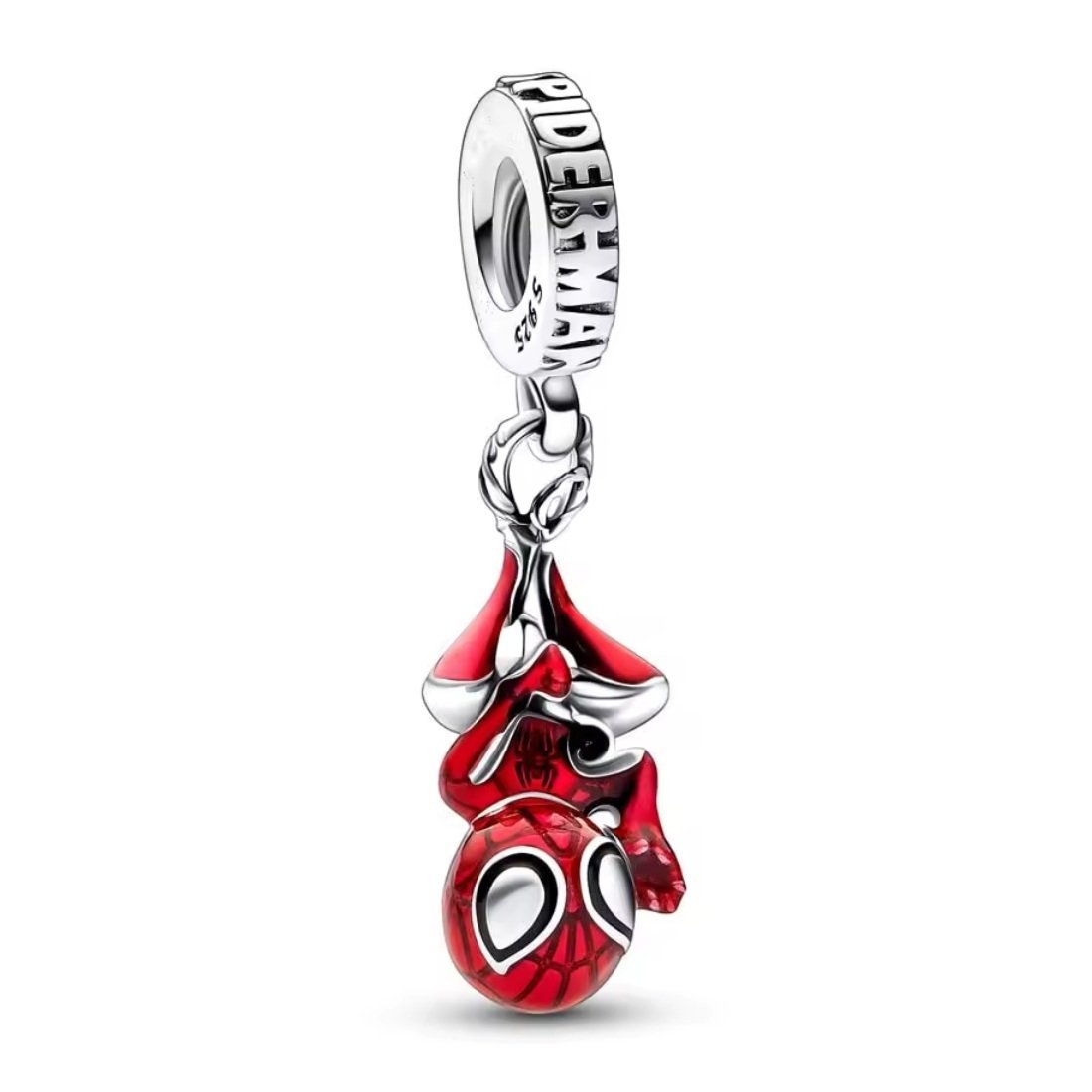 Zawieszka Charms SREBRO 925 Koralik Marvel Spider Man