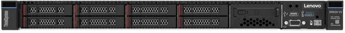 Serwer Lenovo ThinkSystem SR630 V3 7D73 Server Montaż w szafie 1U dwukierunkowy 1 x Xeon Silver 4509Y / 2.6 GHz RAM 32 GB SAS Hot-Swap 6.4 cm 2.5