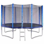 Trampoliny - Spartan Trampolina z siatką ochronną i drabinką - 396 cm, 2 pudełka - miniaturka - grafika 1