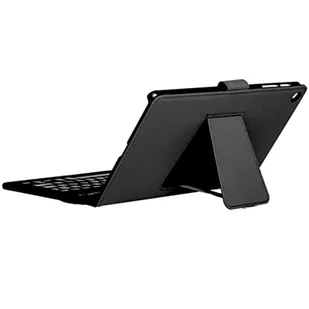 Srebrny HT - etui z klawiaturą Bluetooth do tabletu 10,1" Samsung TAB A 2019 (T510 / T515) z funkcją stojaka i wykończeniem high-fini. Kolor: czarny - Akcesoria do tabletów i e-booków - miniaturka - grafika 1