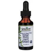 Układ nerwowy - Swanson, Usa Ginkgo Biloba liquid ekstrakt - suplement diety 29.6 ml - miniaturka - grafika 1