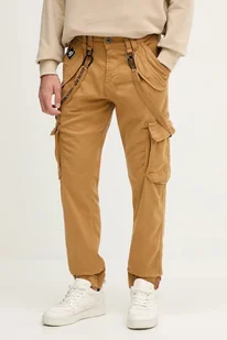 Alpha Industries spodnie Utility Pant męskie kolor brązowy w fasonie cargo 128202.13 - Spodnie męskie - miniaturka - grafika 1