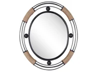 Lustra - Metalowe Lustro Ścienne 55 X 50 Cm Czarne Moulins - miniaturka - grafika 1
