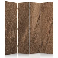 Parawany - Parawan dwustronny obrotowy FEEBY, Abstrakcja brązowy 145x170 - miniaturka - grafika 1