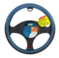 Akcesoria motoryzacyjne - Pokrowiec kierownicy kierownicę czarno niebieski - miniaturka - grafika 1