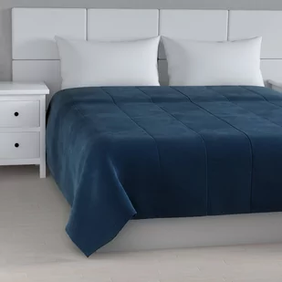 Dekoria Narzuta pikowana w pasy Velvet 260 x 240 cm granat szer.260 × dł.240 cm Velvet 1243-704-29 - Narzuty - miniaturka - grafika 1