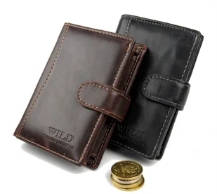 Portfel Męski WILD E-skóra Duży Pionowy Z Zapięciem WI1141-1 - Portfele - miniaturka - grafika 9