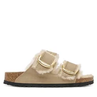 Klapki i japonki damskie - Klapki Birkenstock Arizona Big Buckle Shearling 1030384 Brązowy - miniaturka - grafika 1