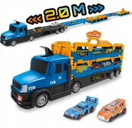 Zabawki konstrukcyjne - Zestaw tor samochodowy wyścigowy transporter autek dwa tory dla dzieci ! - miniaturka - grafika 1