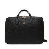 Torby na laptopy - Torba na laptopa Tommy Hilfiger Th Icon Laptop Bag Mono AW0AW18003 Czarny - miniaturka - grafika 1