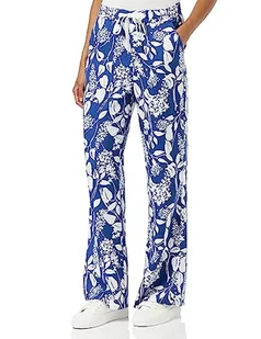 United Colors of Benetton Spodnie damskie, Niebieski Biały 85z, XL - Spodnie damskie - miniaturka - grafika 1